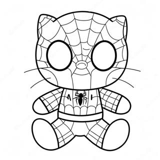 Spiderman Hello Kitty Coloring Page | Spiderman Hello Kitty coloring page