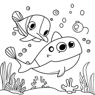 Zig and Sharko Underwater Adventure Coloring Page | Zig and Sharko coloring page