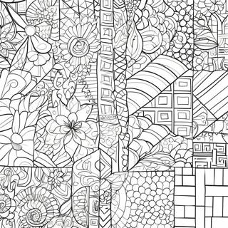 Colorful Rectangle Patterns Coloring Page | Rectangle coloring page
