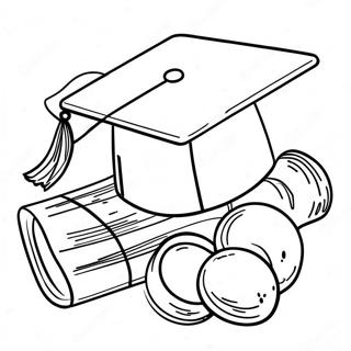 Preschool Graduation Cap Coloring Page | Preschool Graduation coloring page