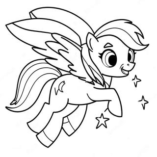 Rainbow Dash Flying Coloring Page | MLP coloring page