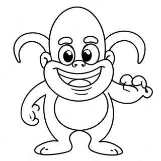 Funny Grimace Shake Character Coloring Page | Grimace Shake coloring page