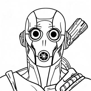Borderlands Character Coloring Page | Borderlands coloring page