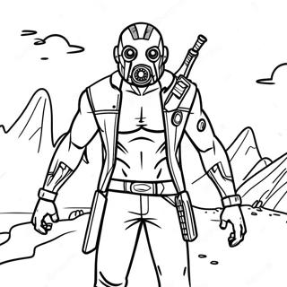 Borderlands Psycho Coloring Page | Borderlands coloring page