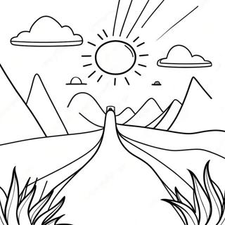 Colorful Journey of Healing Coloring Page | Addiction Recovery coloring page