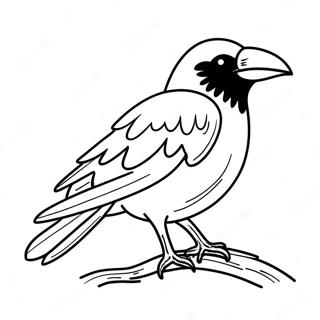 Mysterious Raven Coloring Page | Edgar Allan Poe coloring page