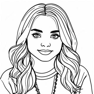 Sabrina Carpenter Portrait Coloring Page | Sabrina Carpenter coloring page