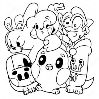 80s Cartoon Characters Coloring Page | 80s Cartoon coloring page