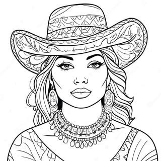 Vintage Chicano Culture Coloring Page | Old School Chicano coloring page