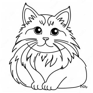 Ragdoll Cat Coloring Page | Ragdoll Cat coloring page