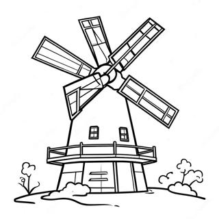 Windmill Coloring Page | Windmill coloring page