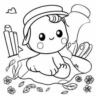 Colorful Hooky Scene Coloring Page | Hooky coloring page