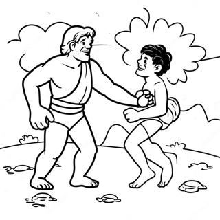 Cain and Abel Story Coloring Page | Cain and Abel coloring page