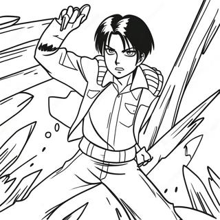 Levi Ackerman Attack on Titan Coloring Page | Levi Attack on Titan coloring page