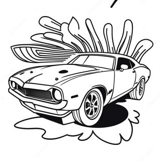 Fast and Furious Muscle Car Coloring Page