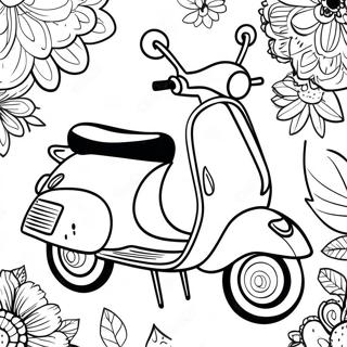 Scooter Coloring Page | Scooter coloring page