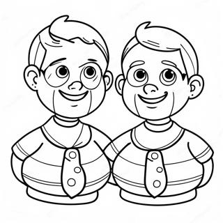 Sturniolo Triplets Silly Faces Coloring Page | Sturniolo Triplets coloring page