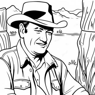 John Wayne Coloring Page | John Wayne coloring page