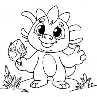 Wallykazam Magical Creatures Coloring Page | Wallykazam coloring page