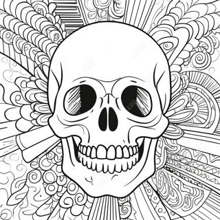 Realistic Human Skull Coloring Page | Skull Anatomy coloring page