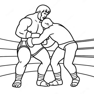 Wrestling Coloring Page | Wrestling coloring page