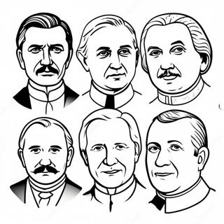Famous Historical Leaders Coloring Page | Historical Figures coloring page
