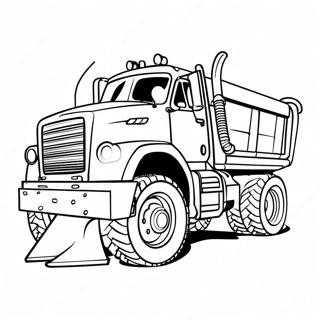 Snow Plow Truck Coloring Page | Snow Plow coloring page