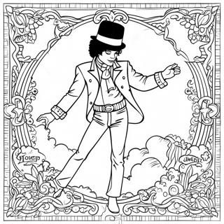 Bad Michael Jackson Album Cover Coloring Page | Bad Michael Jackson coloring page