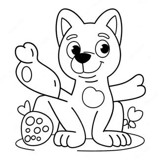 Bluey and Bingo Adventure Coloring Page | Bluey Giant coloring page