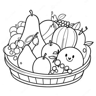 Fruits Basket Coloring Page | Fruits Basket coloring page