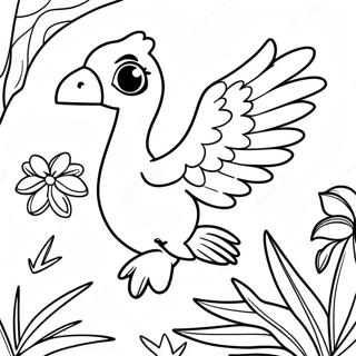 Sparkling Jewel Rio Adventure Coloring Page | Jewel Rio coloring page