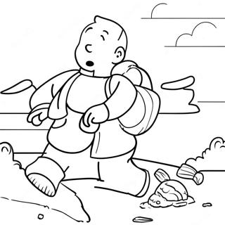 Tintin Coloring Page | Tintin coloring page