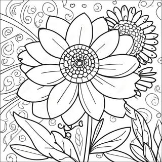 Marigold Flower Coloring Page | Marigold coloring page