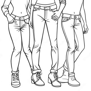 NewJeans Group Coloring Page | NewJeans coloring page