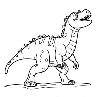 Carnotaurus Roaring Coloring Page | Carnotaurus coloring page