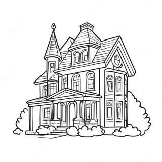 Dream House Mansion Coloring Page | Dream House Mansion coloring page