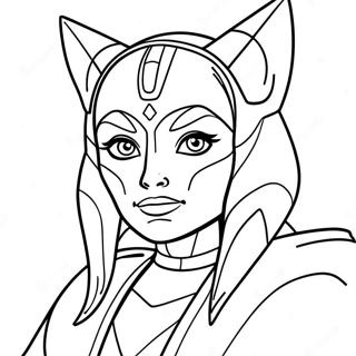 Ahsoka Tano Coloring Page | Ahsoka coloring page