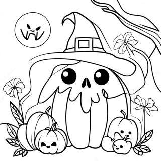 Halloween för vuxna färgläggningssida | Halloween för vuxna målarbild