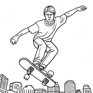 Tony Hawk Coloring Page | Tony Hawk coloring page