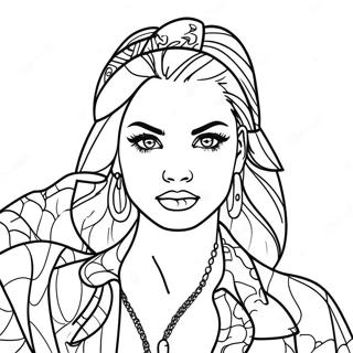 Swag Bad Girl Coloring Page | Swag Bad Girl coloring page