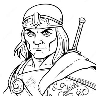 Leonardo with His Sword Coloring Page | Ninja Turtles coloring page