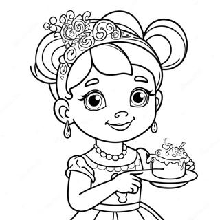 Fancy Nancy with Sparkly Accessories Coloring Page | Fancy Nancy coloring page