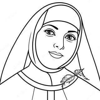 Nun Coloring Page | Nun coloring page