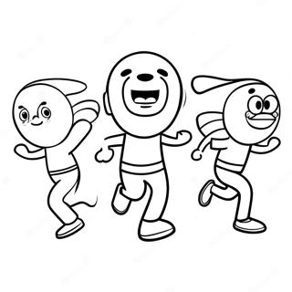 Fun Run Race Coloring Page | Fun Run coloring page