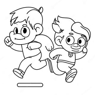 Carrera Divertida Páginas para Colorear
