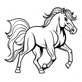 Mustang Horse Coloring Page | Mustang Horse coloring page