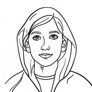 Creative Self-Portrait Coloring Page | All About Me Worksheet coloring page