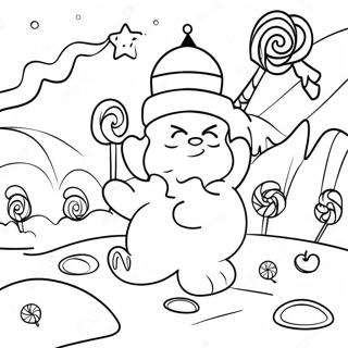 Candyland Adventure Coloring Page | Candyland coloring page