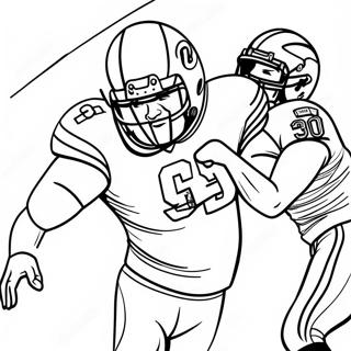 Aaron Donald Sacking Quarterback Coloring Page | Aaron Donald coloring page