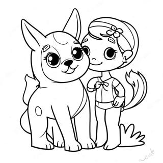 Zoey och Sassafras Färgläggningssida | Zoey och Sassafras målarbild
